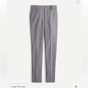 NWT J. Crew Cameron Pant 4 Season Stretch Size 16 Tall Long Gray Dress Pants